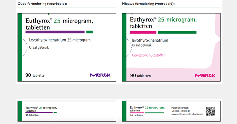 Nieuwe samenstelling Euthyrox